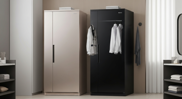 의류관리기 비교, 교복 셔츠 냄새 관리가 먼저면 삼성 에어드레서고 바지 칼주름과 바지판까지 챙기려면 LG 스타일러가 낫다